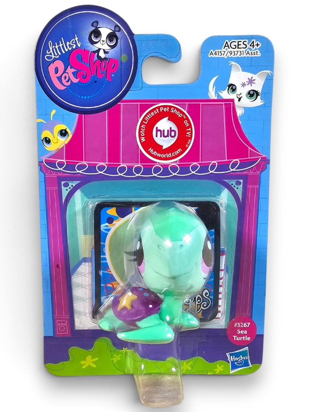 Hasbro Littlest Pet Shop #3267 Sea Turtle Green Purple Star Shell NEW LPS 2013